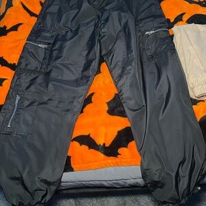 Forever 21 Black Cargo Pants with Straight Leg Design